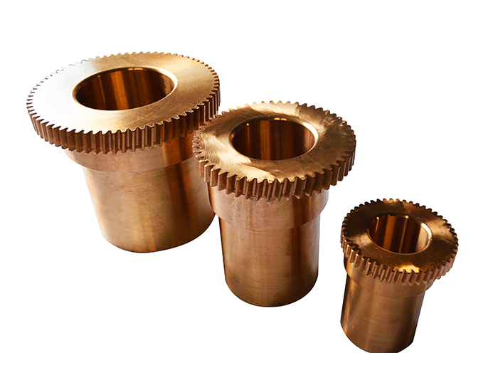 Eccentric copper worm gear